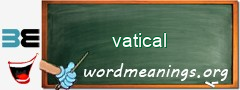 WordMeaning blackboard for vatical